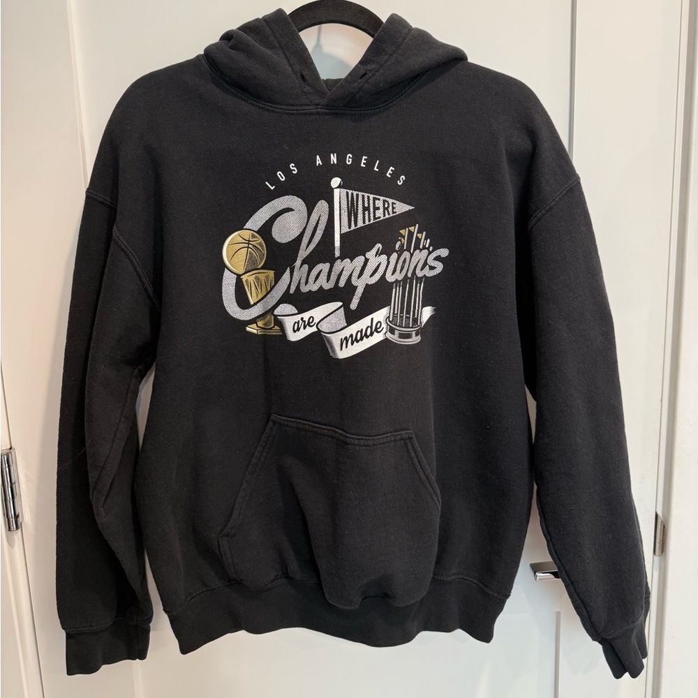 Black Graphic Hoodie Dodgers/ Lakers 2020 Champions